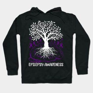 Epilepsy Awareness Epilepsy Awareness Ribbon Tree Hoodie